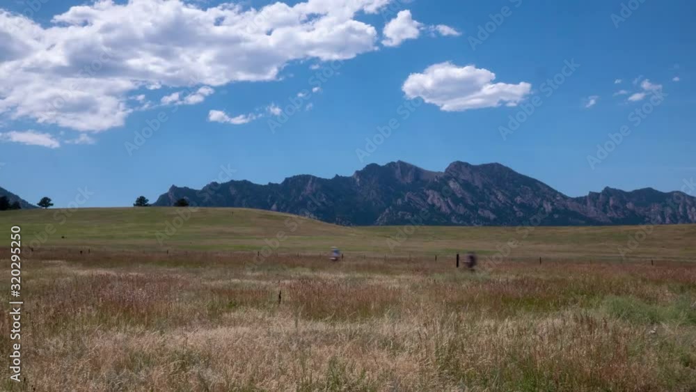 Time lapse of fields and mountain near Boulder Colorado Time lapse of fields and mountain near Boulder Colorado