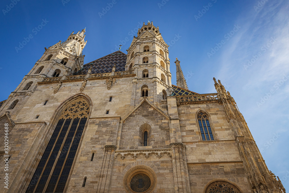 St Stephen Cathedral facade, main austrian church located in Vienna city center
