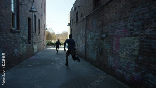 Urban Street Chase in City 24fps