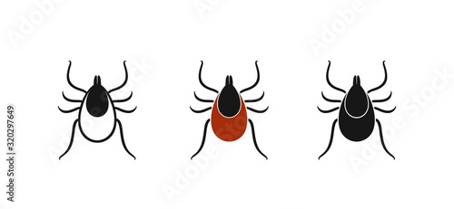 Mite logo. Isolated mite on white background