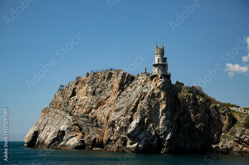 Castle "Swallow's Nest" on the Black Sea coast of Crimea.