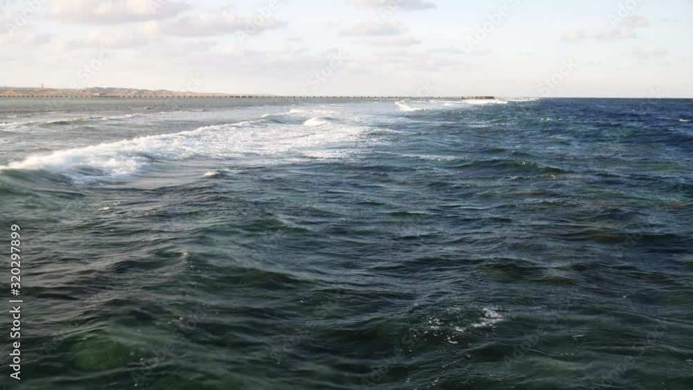 Waves on the Sea. Coast of the Red Sea, Marsa Alam, Egypt. Waves on the Sea. Coast of the Red Sea, Marsa Alam, Egypt.