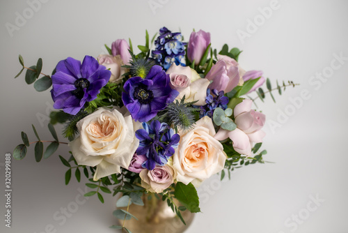 roses, peonies, Ranunculus, buttercups, flowers, wedding, bouquet © Alexey