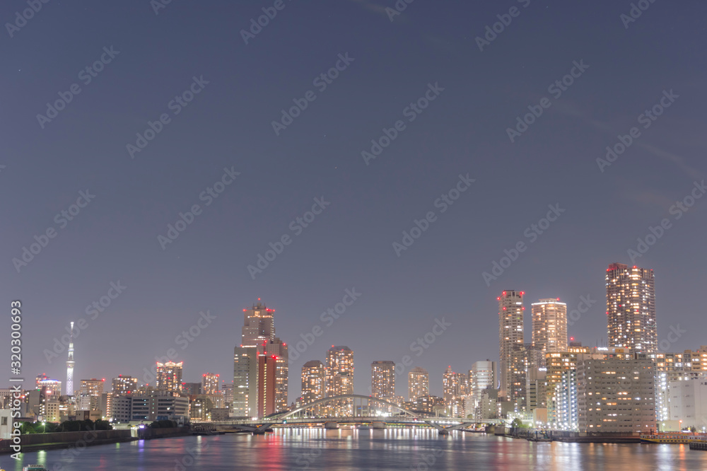 東京都港区竹芝から見た東京の夜景