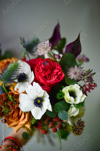 roses  peonies  Ranunculus  buttercups  flowers  wedding  bouquet