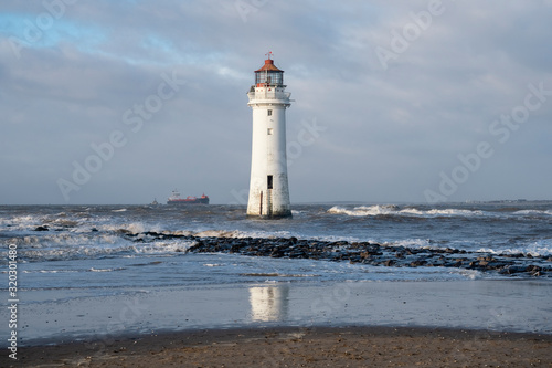 Perch Rock Lighthouse at New Brighton on the Wiial