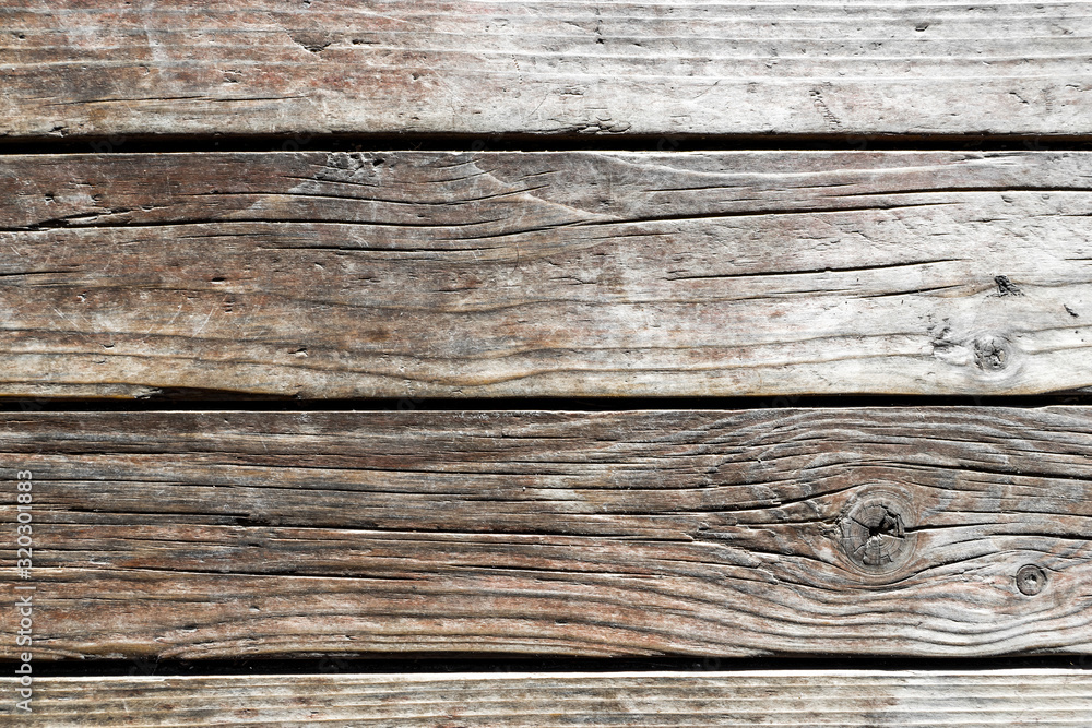 Texture of old weathered wooden planks. Cracks in wall of rural house. Free text space. Texture of old weathered wooden planks. Cracks in wall of rural house. Free text space.