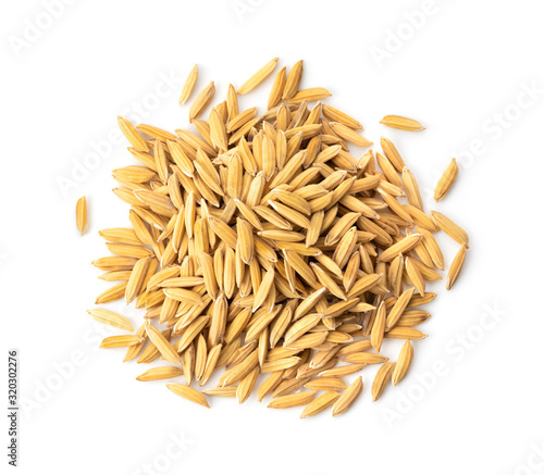 paddy rice isolated on white background