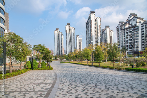 Background material for beautiful urban high-rise residential district