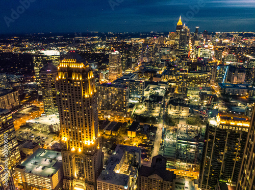 Aerial view Skyline of downtown Atlanta  Georgia  USA