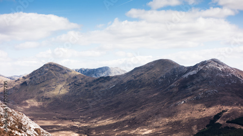 View of the Twelve Bens mountain range from Diamond Hill in Connemara National Park, County Galway, Ireland.