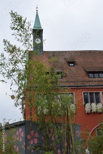 trailing mum display around the old town hall during the Chrysanthema a annual Chrysanthemum Festival in Lahr, Germany photo