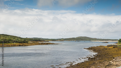 A view of Clifden Bay from the Beach Road, Clifden, Connemara, County Galway in the west of Ireland.