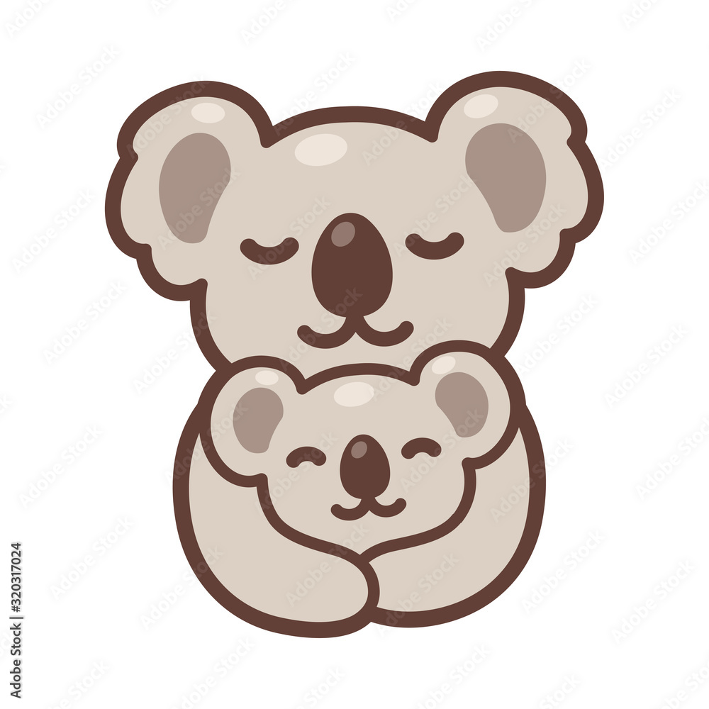 Koala mom and baby Koala mom and baby