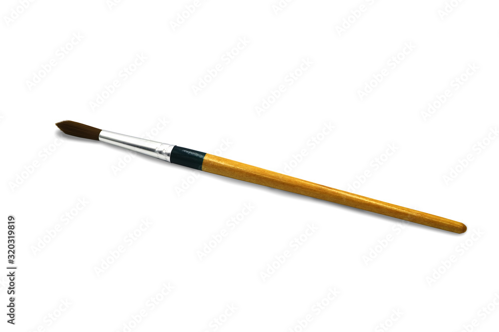 Paintbrush isolated on a white background with clipping path.