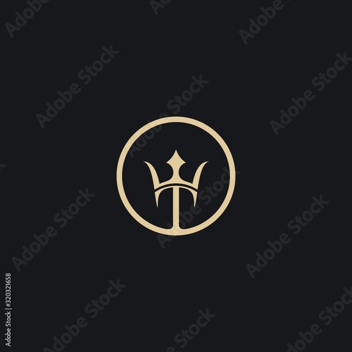 Trident Neptune  Poseidon icon  logo 