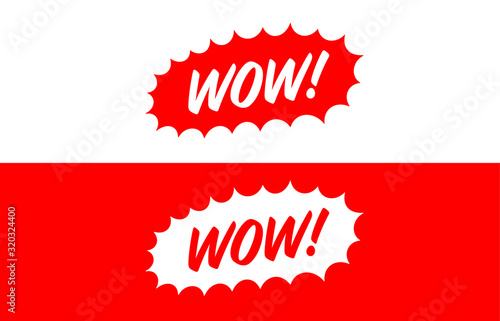 Vector WOW retail attention grabber