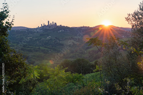 San Gimignano bei Sonnenuntergang