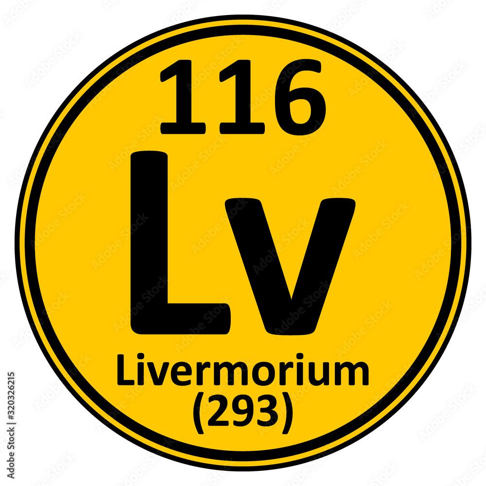 Fototapeta premium Periodic table element livermorium icon.