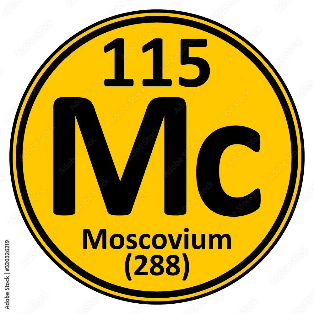 Fototapeta premium Periodic table element moscovium icon.