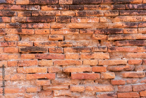 texture and pattern of the old brick wall for background