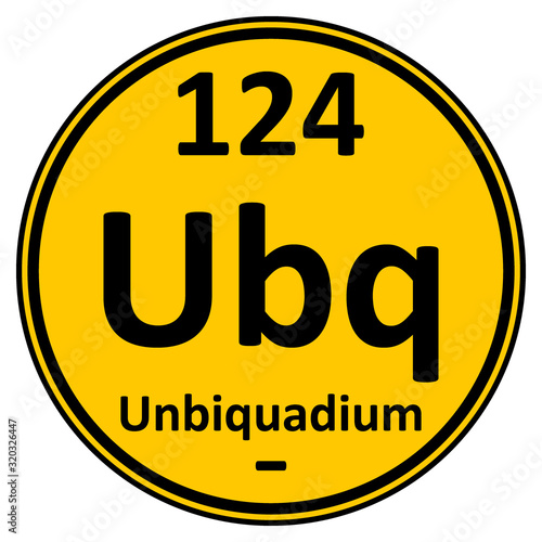 Periodic table element unbiquadium icon.