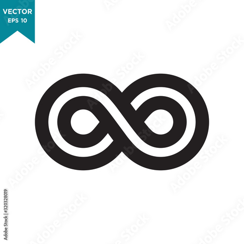 infinity vector icon in trendy flat design 