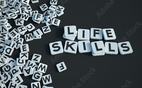 Life skills written in lett...