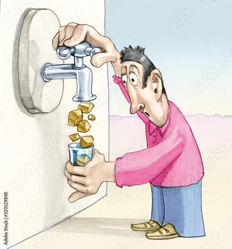 potable water editorial cartoon photo