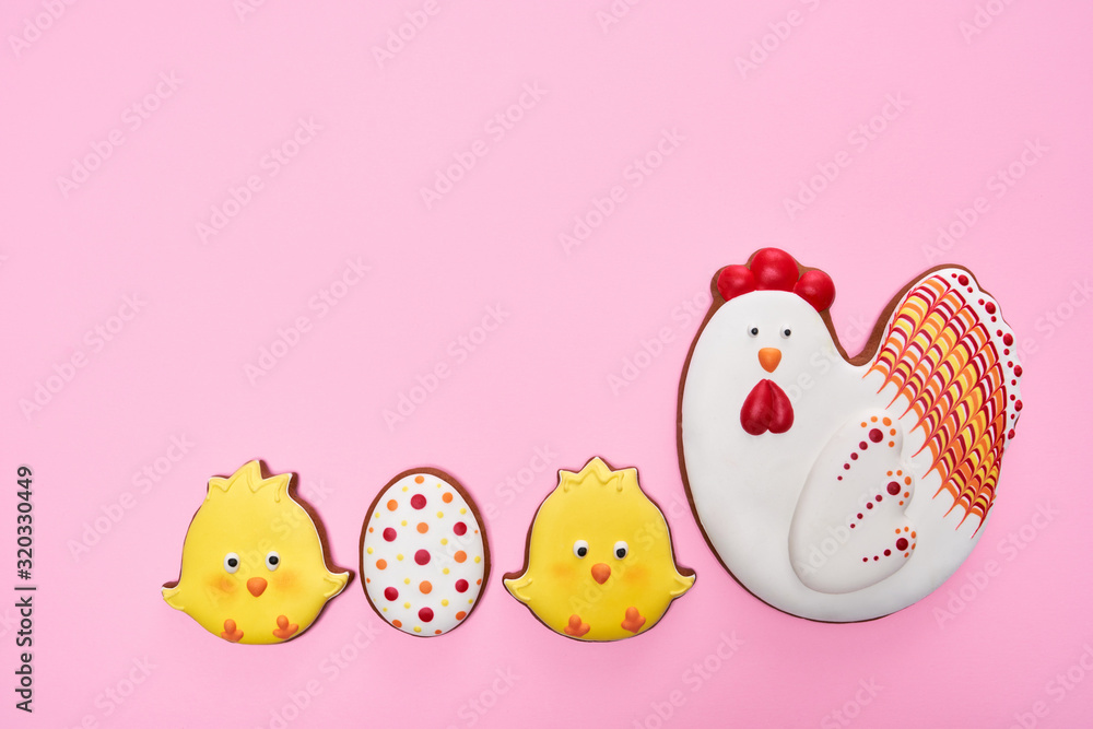 Ginger cookies in shape of birds. Ginger cookies in shape of birds.