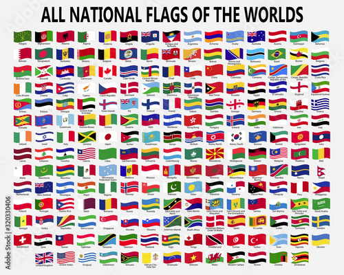 All national flags countries of the world.