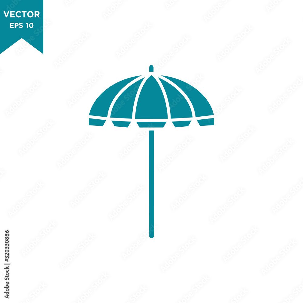 beach umbrella icon in trendy flat design beach umbrella icon in trendy flat design