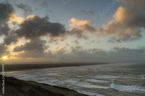 sunrise at Saunton sands in North Devon photo