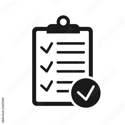 Checklist with mark vector icon