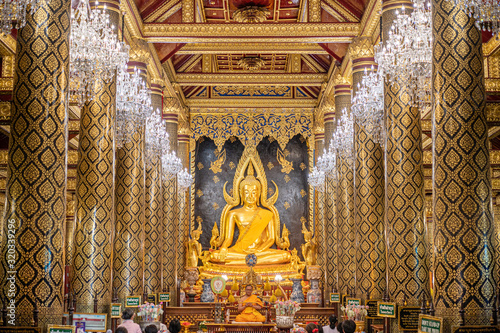 golden buddha image in temple