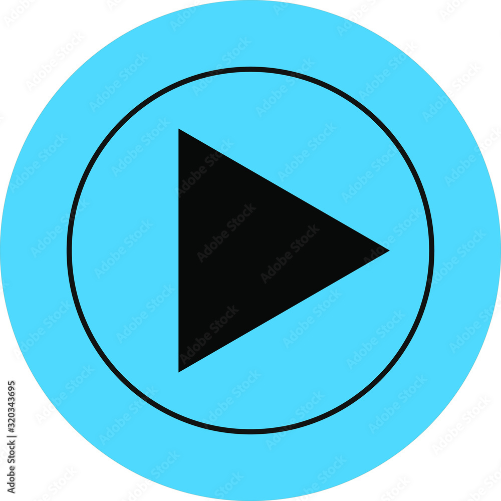 play Icon vector flat design play Icon vector flat design