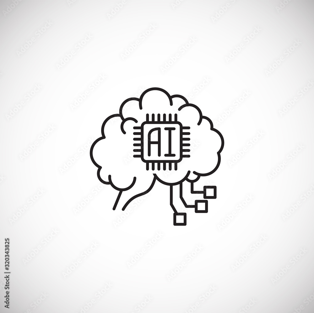 Ai related icon on background for graphic and web design. Simple illustration. Internet concept symbol for website button or mobile app. Ai related icon on background for graphic and web design. Simple illustration. Internet concept symbol for website button or mobile app.