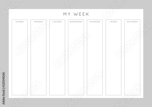 Planner sheet vector
