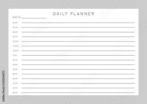 Planner sheet vector