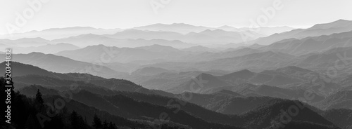 Smoky mountain B& . Blue mountains in the fog. fog and cloud mountain landscape © Hwang