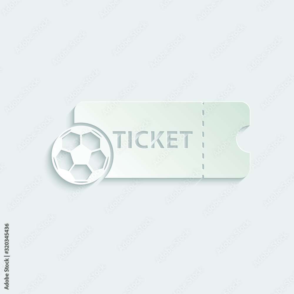 paper ticket icon vector. football icon sign paper ticket icon vector. football icon sign