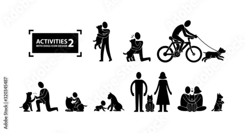 Activities with dog icon black 2
