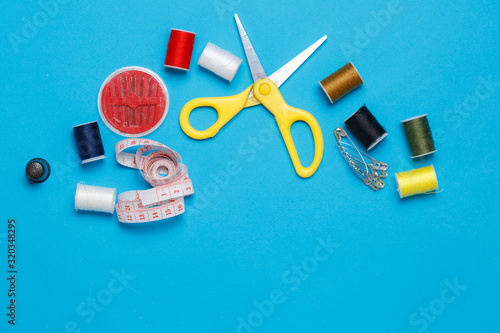 Wallpaper Mural Sewing Kit Seamstress Tool Scissors Tailor Meter Torontodigital.ca