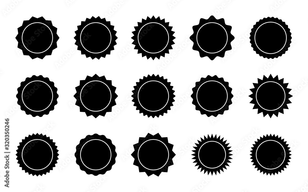 Set of starburst badges icon. Sunburst stickers for price, promo, quality, sale tags. Vector graphic design Set of starburst badges icon. Sunburst stickers for price, promo, quality, sale tags. Vector graphic design