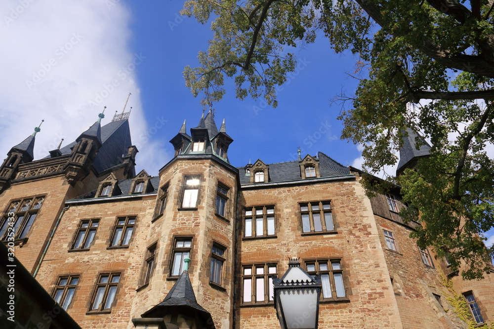 Obraz premium Wernigerode Castle in the Harz mountains, Germany