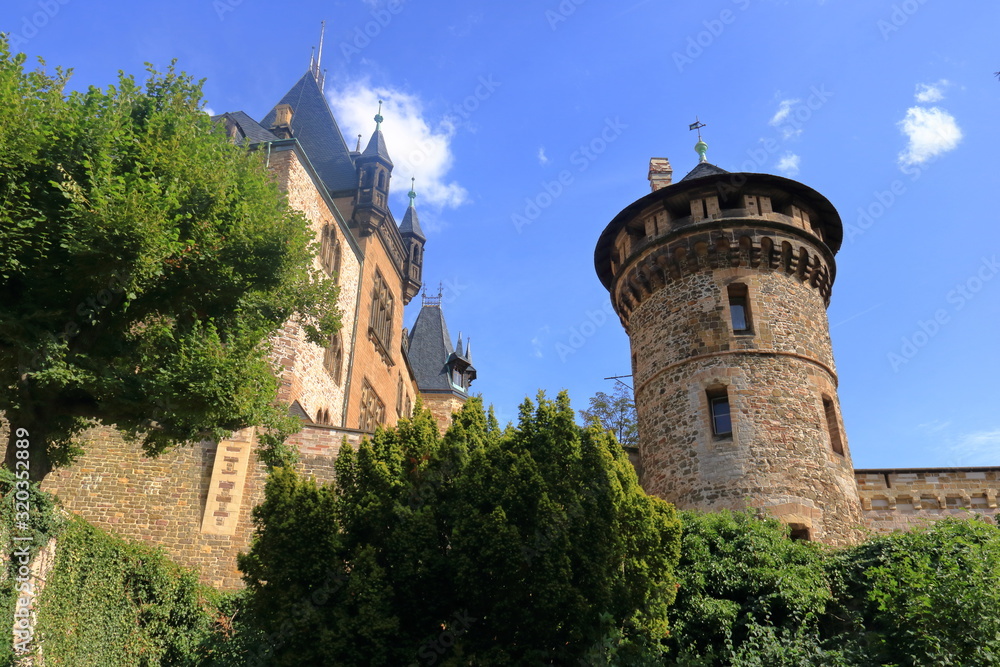 Wernigerode Castle in the Harz mountains, Germany