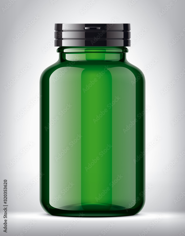 Bottle for pills on background. 