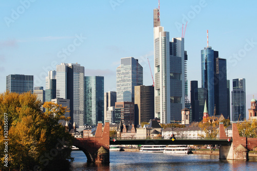 Downtown in Frankfurt in the city center  Germany 