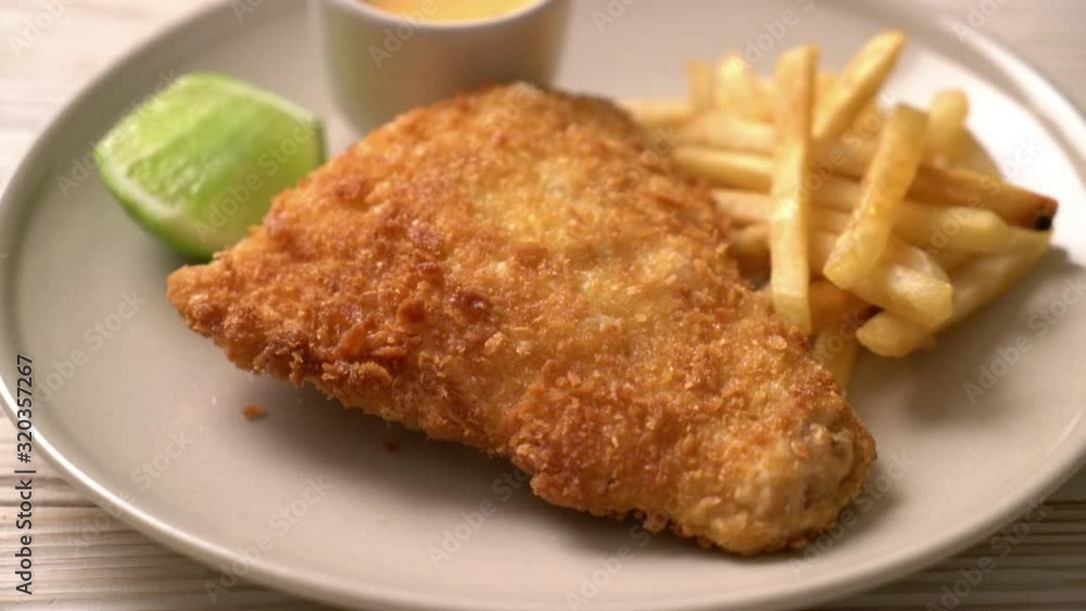 fried fish and potato chips fried fish and potato chips