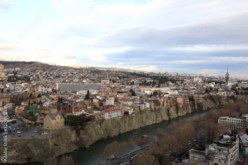Landscape of Tbilisi from hill